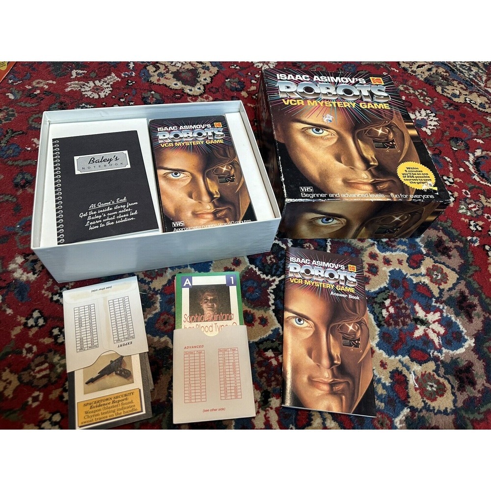 Vintage 1988 Isaac Asimov Robots VCR Mystery Game by Kodak